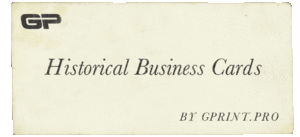 historical business cards